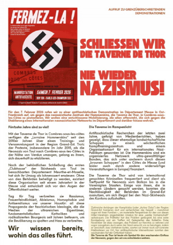 Internationale Demonstration gegen rechtsextreme Hammerskin Nazis