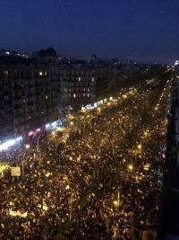 Massendemonstration in Barcelona