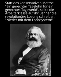 Marx gegen Das Lohnsytem